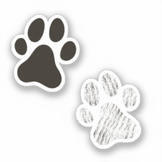 Hundepfoten-Aufkleber-Packung Aufkleber