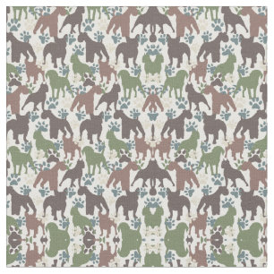 Hundepfoten-Tierdruck-Tarnmuster Camo Muster Stoff