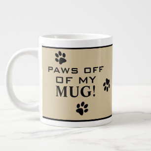 Hundepfoten-Typografie Heißgetränk Benutzerdefinie Jumbo-Tasse