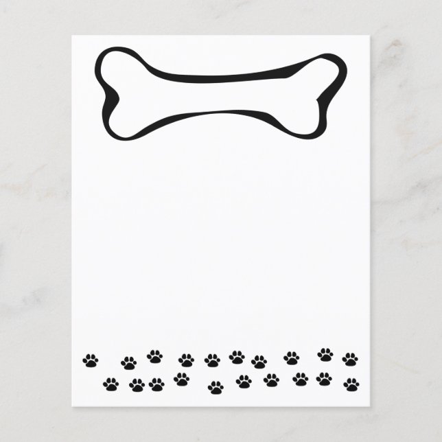 Hundepfoten und Hundeknochen (Vorderseite)