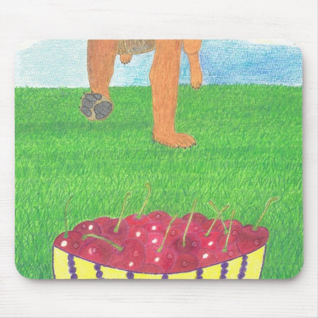 Hundepfoten und Kirsche Mousepad (Vorne)
