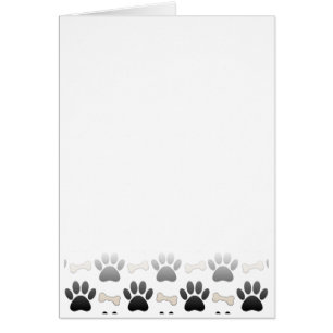 Hundepfoten und Knochen mit glänzender Wirkung