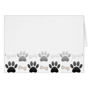 Hundepfoten und Knochen mit glänzender Wirkung