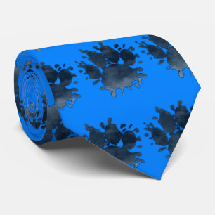 Hundepfoten-Wasserfarbe Canine Pfote Blau Krawatte