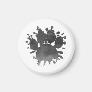 Hundepfoten-Wasserfarbe Canine Pfote Magnet
