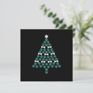 Hundepfoten-Weihnachtsbaum Süßes Weihnachtsgeschen Feiertagskarte