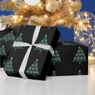 Hundepfoten-Weihnachtsbaum Süßes Weihnachtsgeschen Geschenkpapier