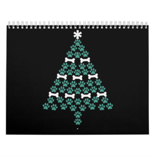Hundepfoten-Weihnachtsbaum Süßes Weihnachtsgeschen Kalender