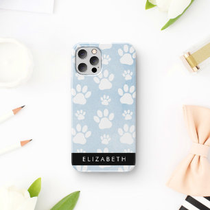 Hundepfoten, Weiße Pfoten, Blaue Wasserfarben, Ihr iPhone 16 Hülle