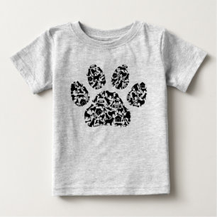 Hundepfotenabdruck Hunde Haustiere Kunst Baby T-shirt