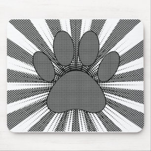 Hundepfotenabdruck im Manga-Stil Mousepad
