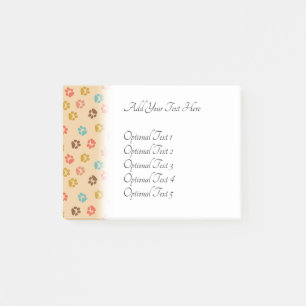 Hundepfotenabdruck Vintage-Farbe Tierliebhaber Post-it Klebezettel