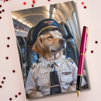 Hundepilotin und -flugzeug, Coole sonnige Luftfahr