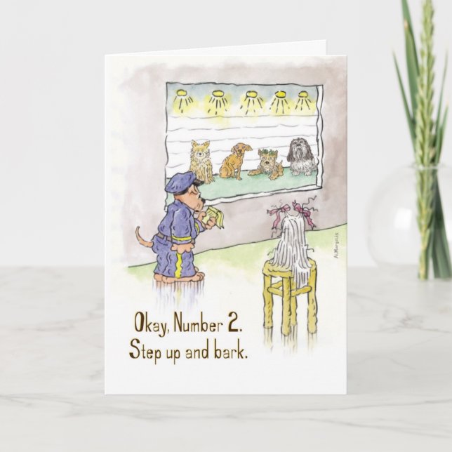 Hundepolizei Lineup - Geburtskarte Karte (Vorderseite)