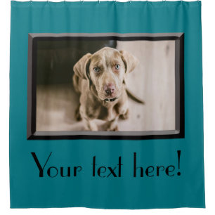 Hundeportrait Duschvorhang