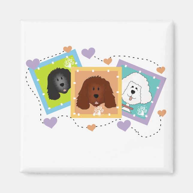 Hundeporträt-T-Shirts und Geschenke Magnet (Vorne)