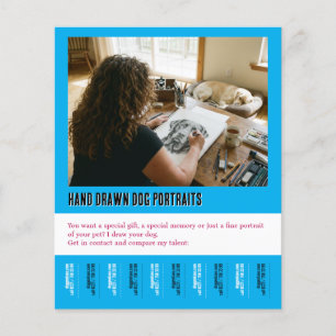 Hundeporträt-Zeichenposter zum Abreißen  Flyer