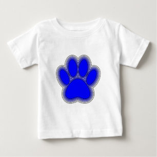 Hundepuppe in blau mit Konturen Baby T-shirt