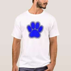 Hundepuppe in blau mit Konturen T-Shirt