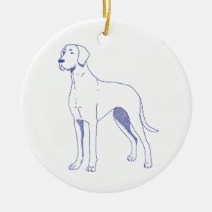 Hunderasse Deutsche Dogge Keramik Ornament