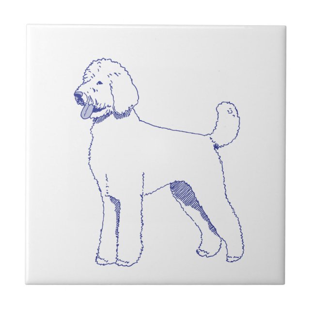 Hunderasse Goldendoodle Fliese (Vorderseite)