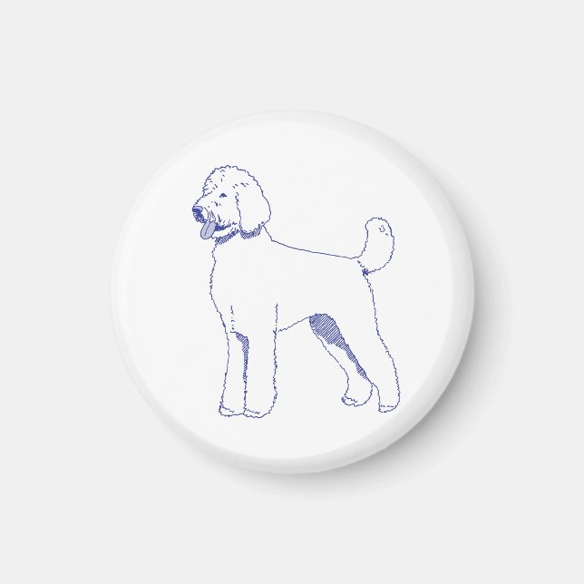 Hunderasse Goldendoodle Magnet (Vorne)