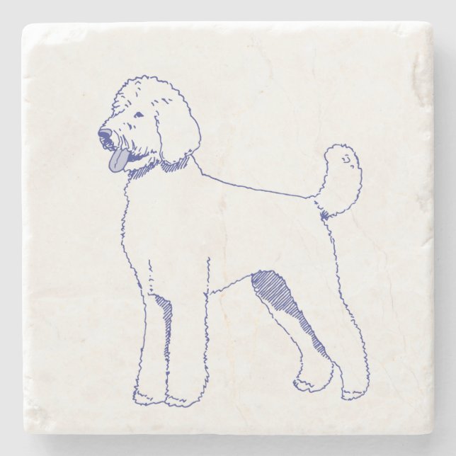 Hunderasse Goldendoodle Steinuntersetzer (Vorderseite)