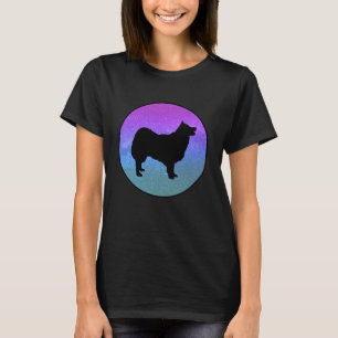 Hunderasse Isländischer Schafhund Hund Silhouette T-Shirt