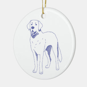 Hunderasse Labrador Keramik Ornament