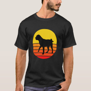 Hunderasse Puggle Hund Silhouette Retro Vintage T-Shirt