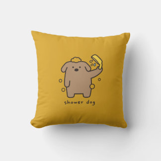 Hunderdusche Brauner Pudel Badezeit Kawaii Kissen