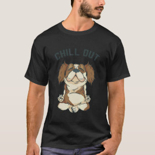 Hunderelaxation Hundemeditation Lotussitz Yoga T-Shirt