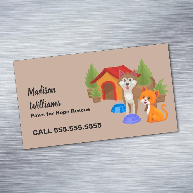 Hunderettung Magnetische Visitenkarte (Dog Rescue Business Card Magnets)