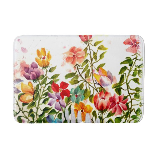 HUNDERSCHMERZEN MIT GARTENZEILE BADEMATTE (Vorderseite)