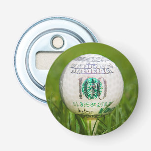 Hundert Dollar Golf Ball Flaschenöffner
