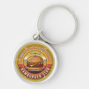 Hundert-Dollar-Hamburger-Club Lustiger Luftfahrt  Schlüsselanhänger