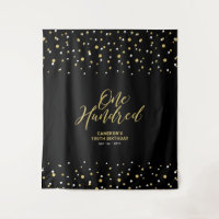 Hundert Gold & Black 100. Geburtstagsparty Hinterg