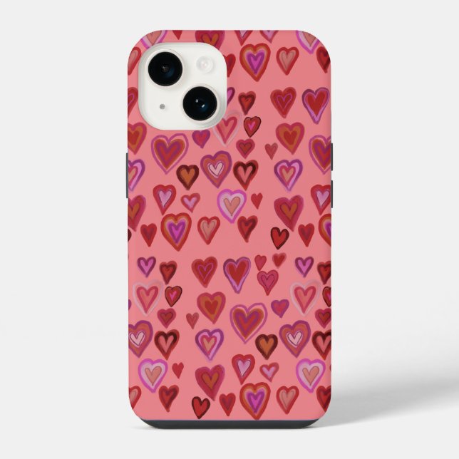 Hundert Herzen iPhone Hülle (Rückseite)