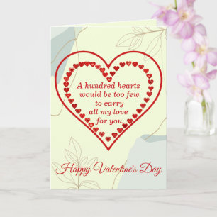 Hundert Herzen, Valentin Karte
