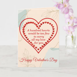 Hundert Herzen, Valentin Karte