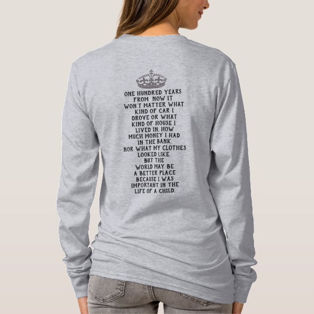 Hundert Jahre von heute — T - Shirt (Rückseite)