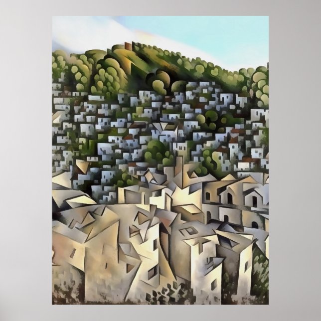 Hunderte Häuser Kayakoy Fethiye Malerei Poster (Vorne)