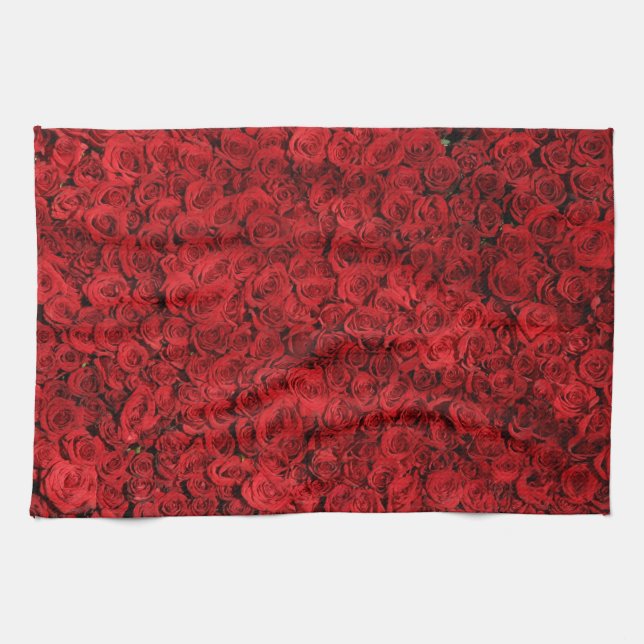 Hunderte von den schönen Roten Rosen Handtuch (Horizontal)