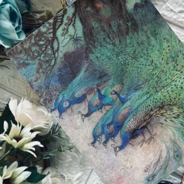 Hunderte von Peacocks Warwick Goble Postkarte (Von Creator hochgeladen)