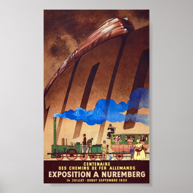 Hundertjähriges Poster der Deutschen Eisenbahn 19 (Vorne)