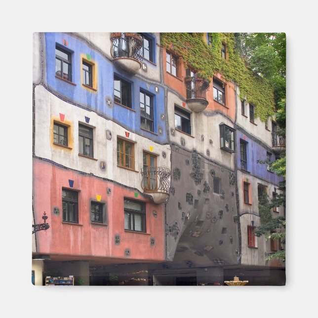 Hundertwasser im Wiener Foto Magnet (Vorne)
