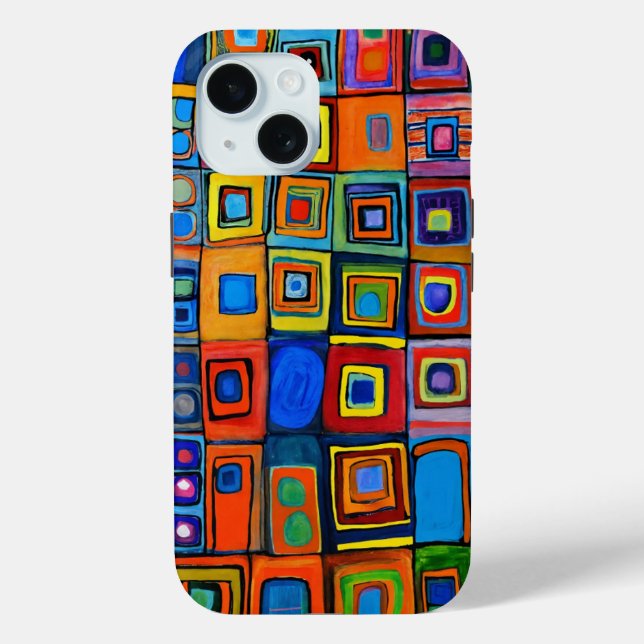 Hundertwasser Inspirierte dynamische Plätze Case-Mate iPhone Hülle (Rückseite)