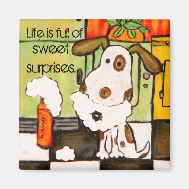 Hundes Lebensmagnet Magnet (Vorne)