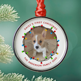 Hundes Niedlicher Puppy-Keepake zu Weihnachten Ornament Aus Metall