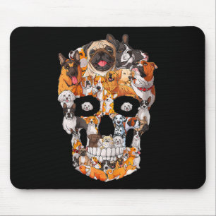 Hundeschädel Hundepfote Liebhaber Halloween Hund S Mousepad